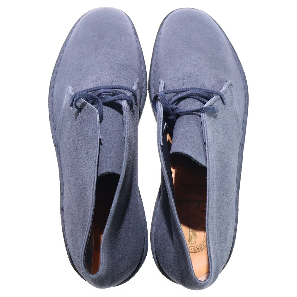 Clarks(クラークス) スウェードレザー レースアップ デザートブーツ ネイビー A114