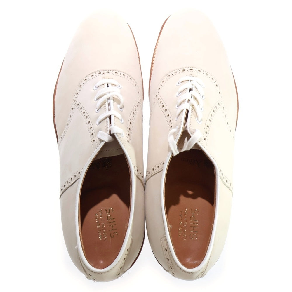 Alden(オールデン) ×SHIPS シップス スウェードレザー レースアップ ドレスシューズ アイボリー 9977