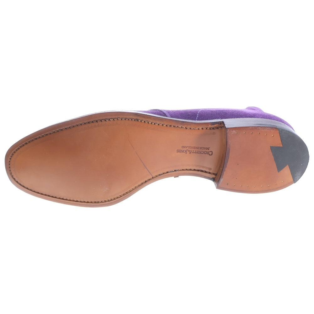 Crockett&Jones(クロケットアンドジョーンズ) スウェードレザー レースアップ チャッカブーツ パープル 8489