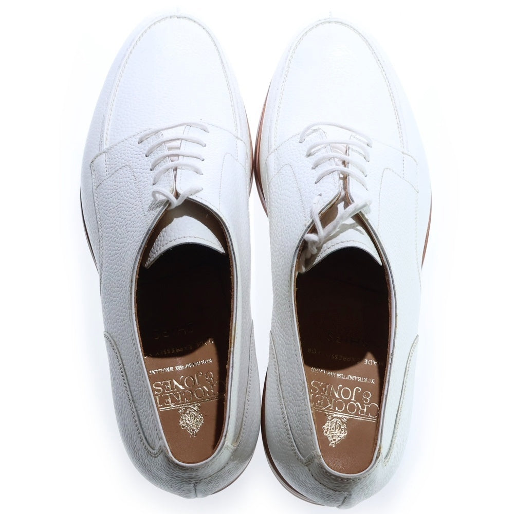 Crockett&Jones(クロケットアンドジョーンズ) DURHAM ダラム レースアップ レザードレスシューズ ホワイト 8717