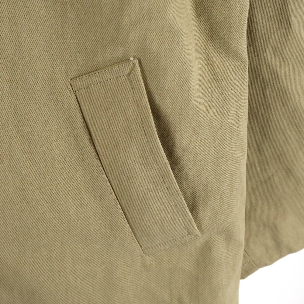 Jieda(ジエダ) LEATHER COLLAR FADE OVER COAT レザー カラー フェード オーバーサイズ コート ベージュ JIE-25W-JK01