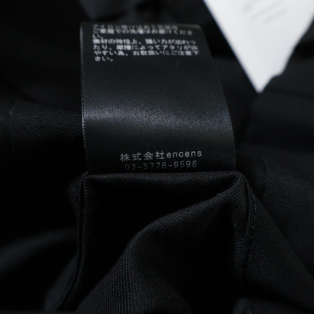 Stein(シュタイン) LONG WIDE TROUSERS ロングワイド マルチポケット ジップアップ スラックスパンツ ブラック ST.1422