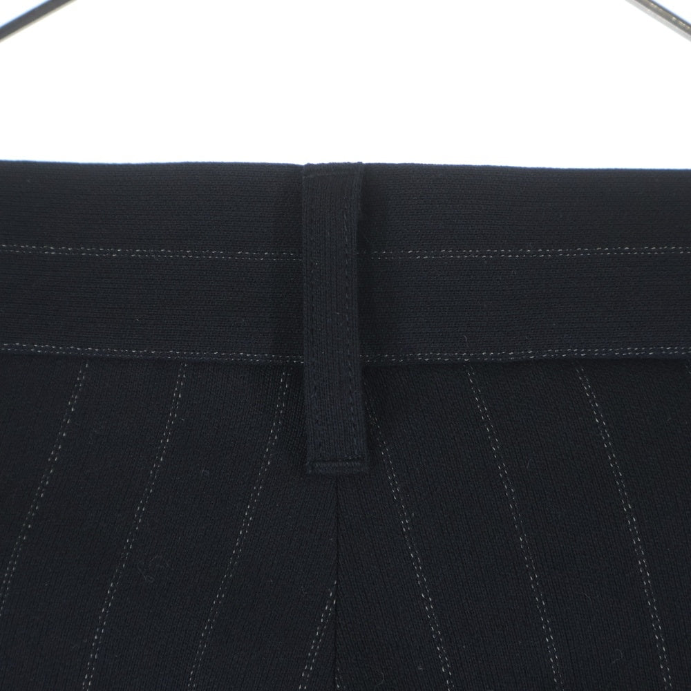 Jieda(ジエダ) 25AW OVER WRAP SLACKS オーバー ラップ ストライプ柄 ジップアップ スラックスパンツ ブラック JIE-25W-PT07