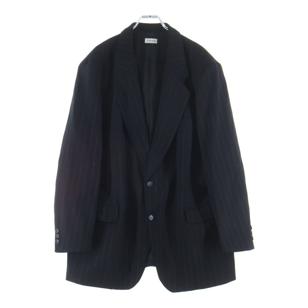 Jieda(ジエダ) 25AW WOOL TAILORED JACKET ウール ストライプ柄 テーラードジャケット ブラック JIE-25W-JK07
