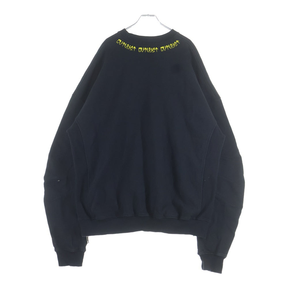 cvtvlist(カタリスト) 23SS USUAL ZIP CREWNECK サイドジップデザイン クルーネック スウェット セーター ブラック 2301020301