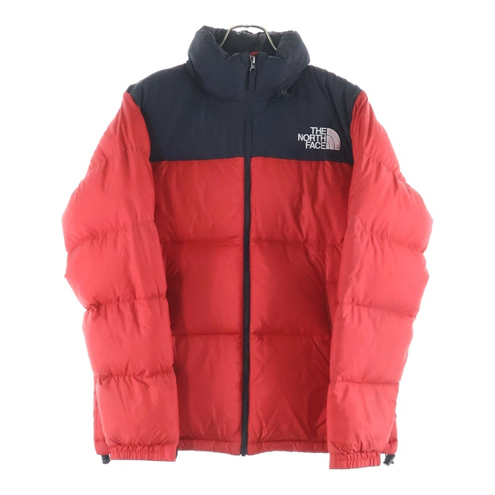 THE NORTH FACE(ザノースフェイス) NUPTSE JACKET ヌプシ 胸ロゴデザイン ジップアップ ダウンジャケット レッド ND91841