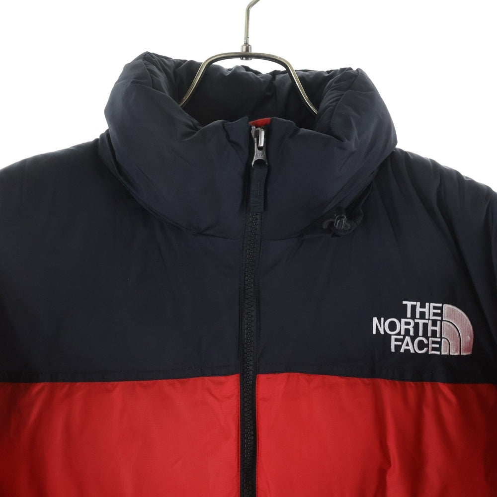 THE NORTH FACE(ザノースフェイス) NUPTSE JACKET ヌプシ 胸ロゴデザイン ジップアップ ダウンジャケット レッド ND91841