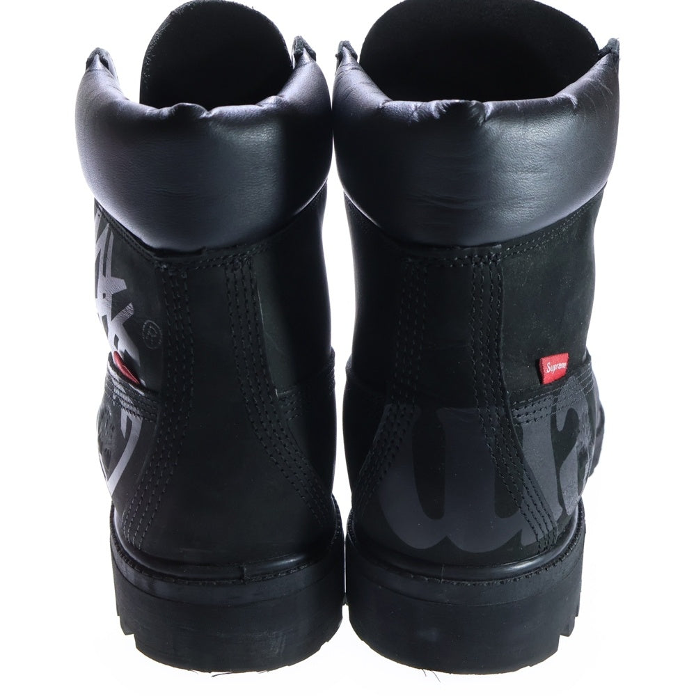 SUPREME(シュプリーム) 23AW ×Timberland Big Logo 6-Inch Premium Waterproof Boot ティンバーランド ビッグロゴ 6インチ プレミアム ウォータープルーフ ブーツ ブラック