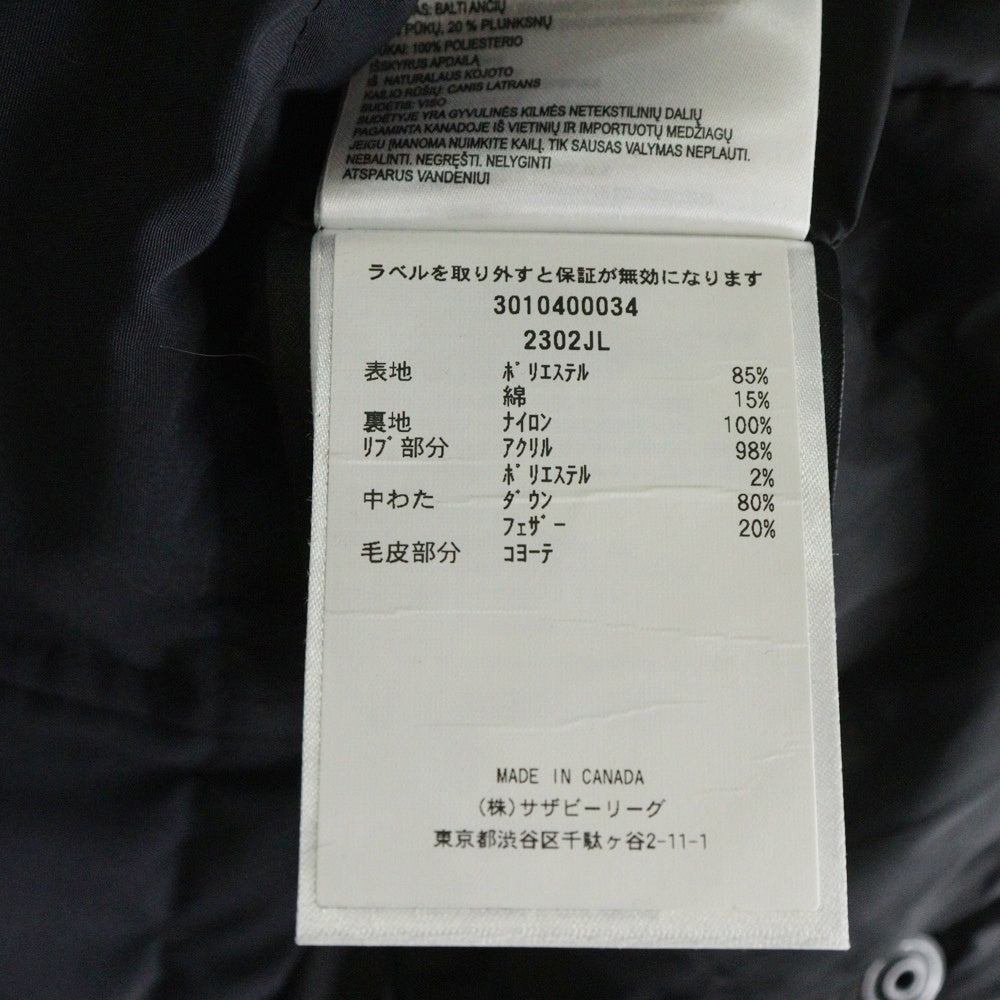 CANADA GOOSE(カナダグース) MACKENZIE PARKA マッケンジーパーカー ファーフーディーダウンコートジャケット レディース ブラック 2302JL
