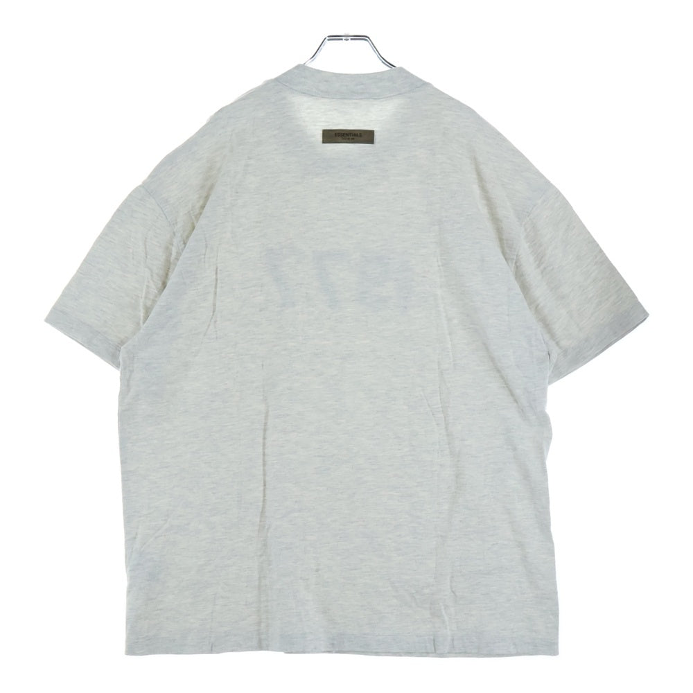 FEAR OF GOD ESSENTIALS(フィアオブゴッド エッセンシャルズ) 1977 フロントフロッキープリント クルーネック カットソー 半袖Tシャツ グレー