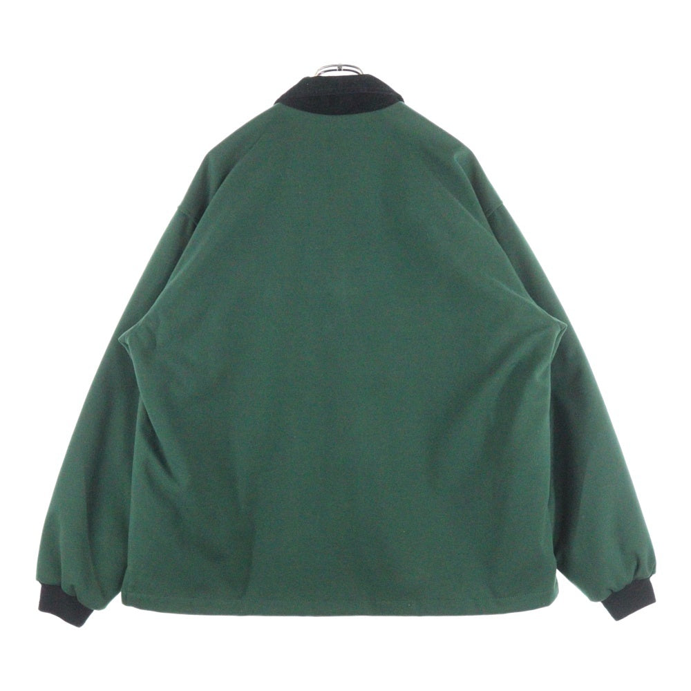 X-LARGE(エクストララージ) QUILTED HALF ZIP SHIRT キルティング ハーフジップ 長袖プルオーバーシャツ グリーン 101234014003