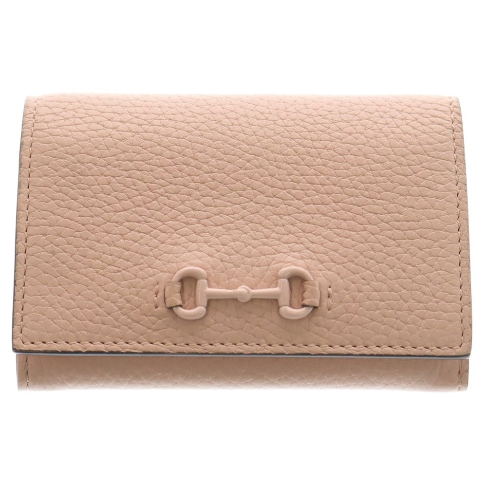GUCCI(グッチ) ホースビット レザー コンパクトウォレット 財布 ピンク 745981 レディース
