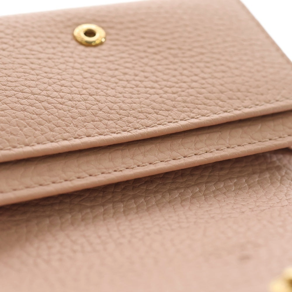 GUCCI(グッチ) ホースビット レザー コンパクトウォレット 財布 ピンク 745981 レディース