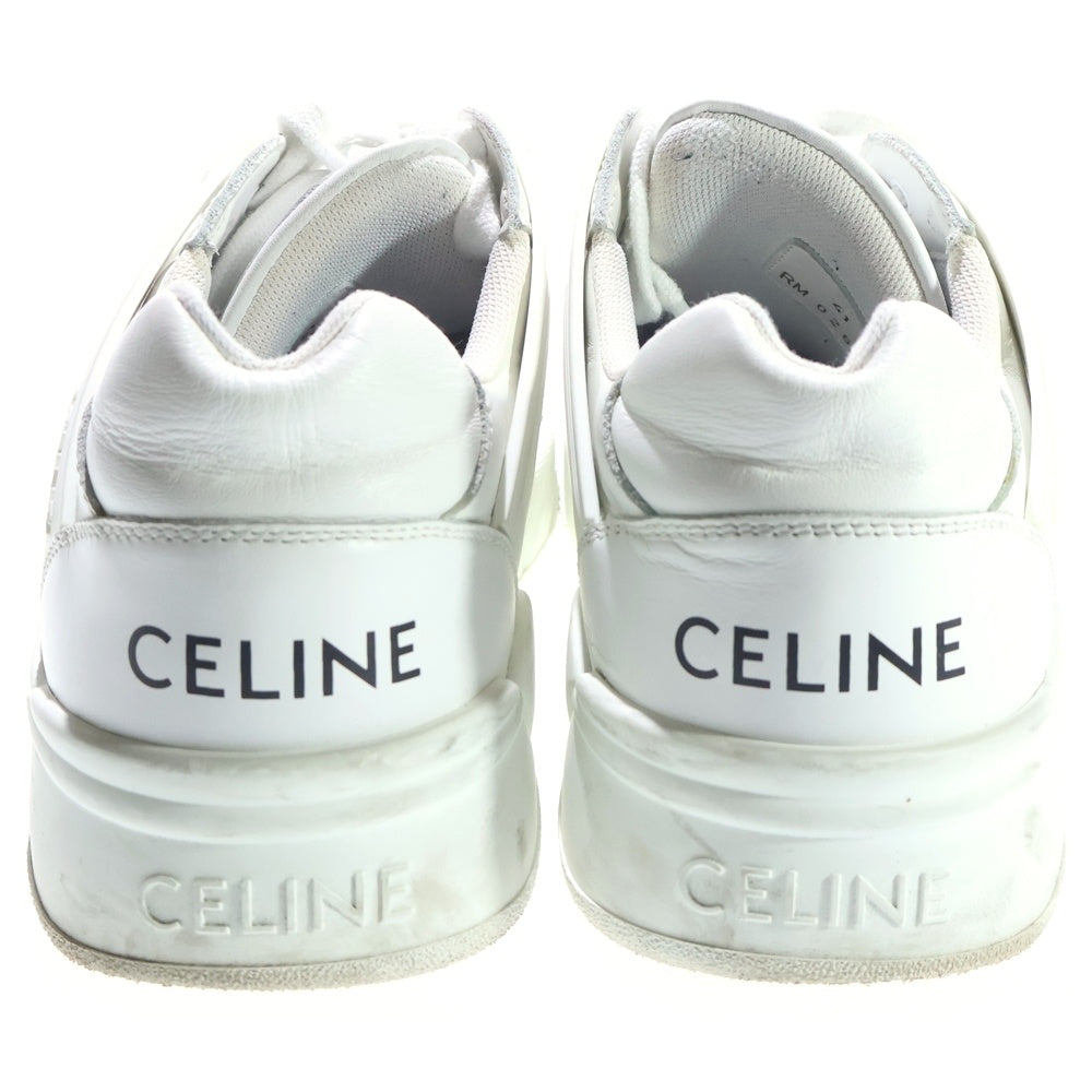 CELINE(セリーヌ) ヒールロゴプリントレースアップローカットスニーカー ホワイト