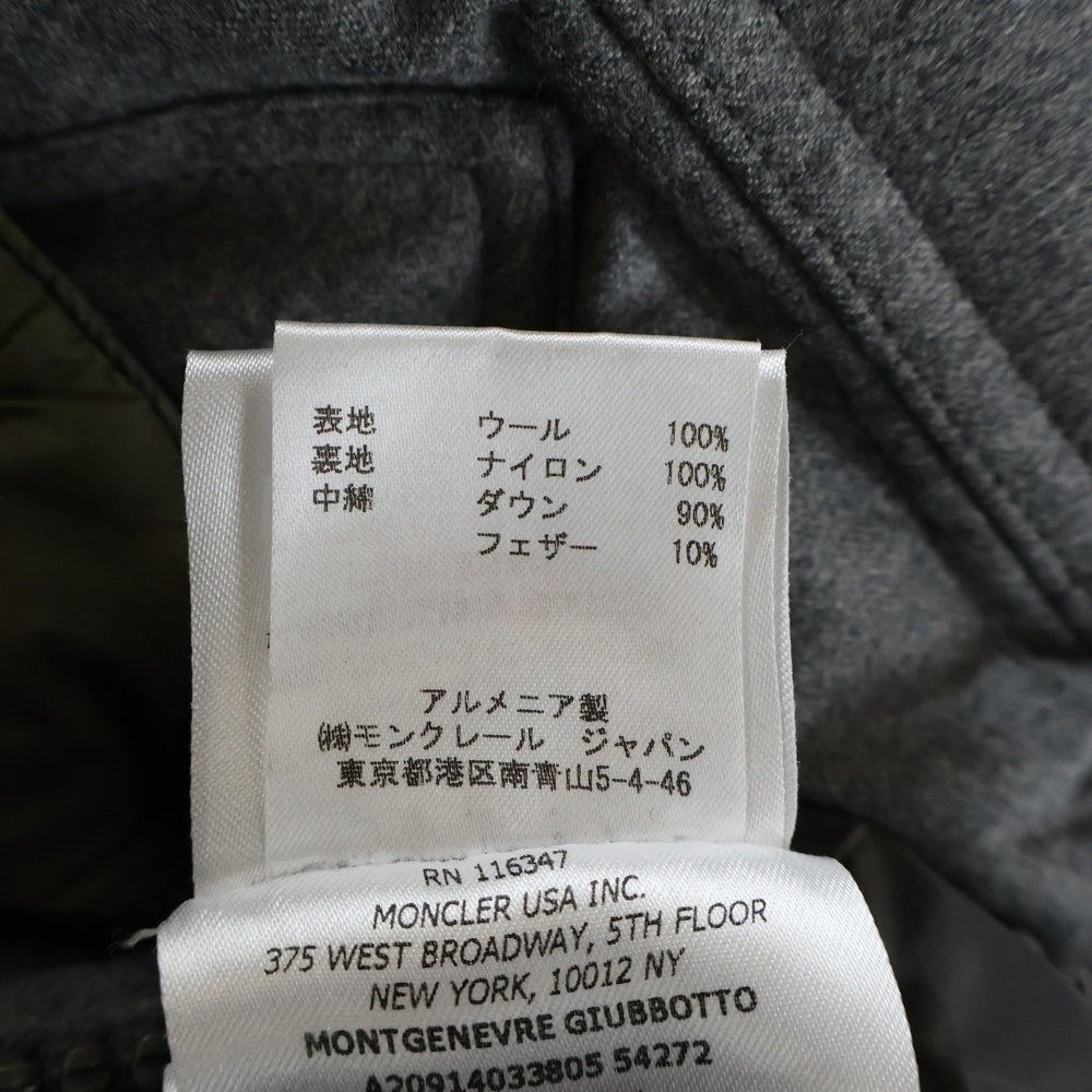 MONCLER(モンクレール) 15AW MONTGENEVRE モンジュネーブル ナイロン ウールダウンジャケット グレー A20914033805