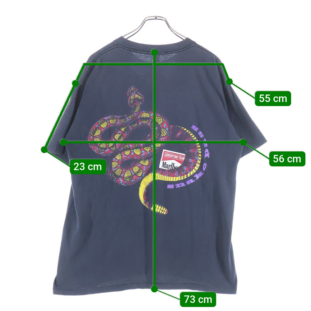 VINTAGE(ヴィンテージ) 90S VINTAGE MARLBORO SNAKE PASS POCKET TEE ヴィンテージ USA製 マルボロ スネークパス ポケット半袖Tシャツ カットソー ブラック