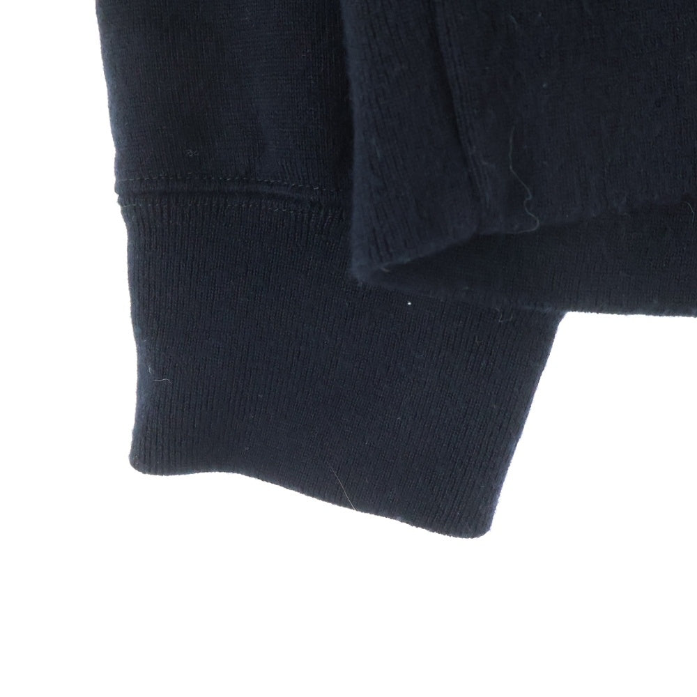 VISVIM(ヴィスヴィム) 25SS JUMBO SB SWEAT L/S SUPERFINE Vガゼット クルーネック ジャンボスウェット トレーナー ブラック 0125105010009
