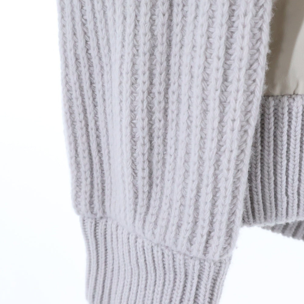 HERNO(ヘルノ) ピュアウール ローゲージ ナイロン ストレッチ 切り替えフーデッド ハイブリット ナイロンジャケット ベージュ MC00026UR-70146-1310