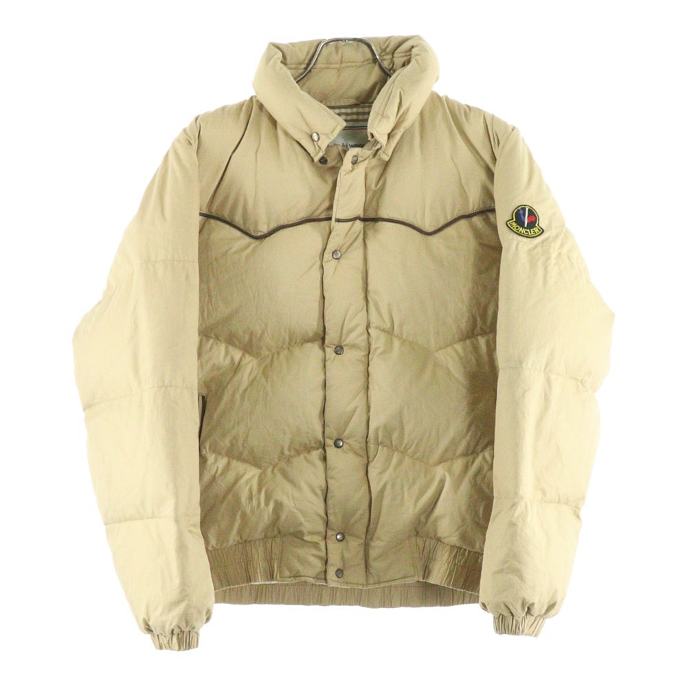 MONCLER(モンクレール) 80S PUFFER DOWN JACKET ヴィンテージ ロゴワッペン パファー ダウンジャケット ベージュ SMQ-275