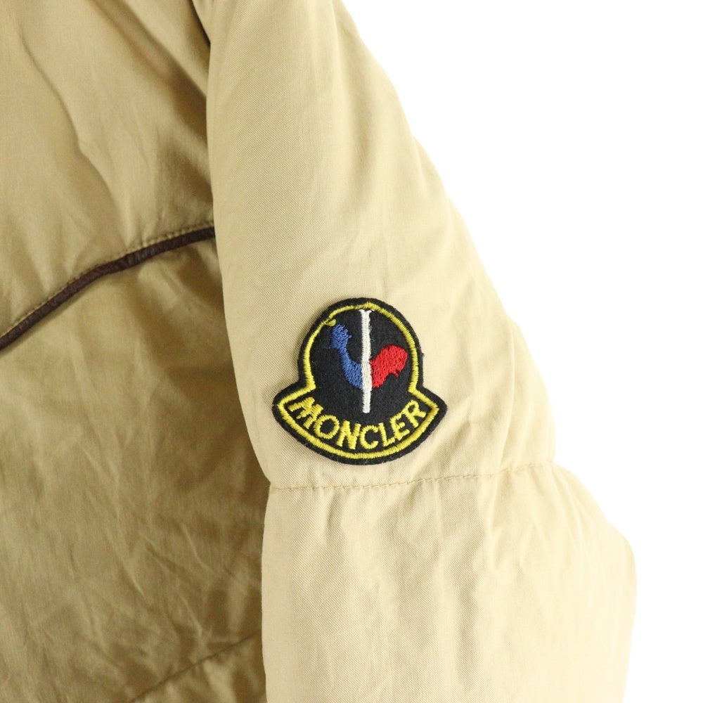 MONCLER(モンクレール) 80S PUFFER DOWN JACKET ヴィンテージ ロゴワッペン パファー ダウンジャケット ベージュ SMQ-275