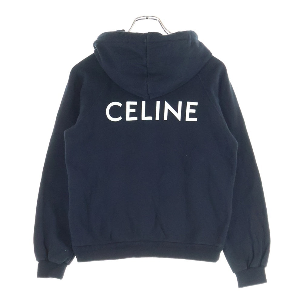 CELINE(セリーヌ) CLASSIC HOODIE SWEATER IN CELINE PRINTED FLEECE クラシック インセリーヌロゴデザイン フーデッド スウェット パーカー ブラック 2Y006434E