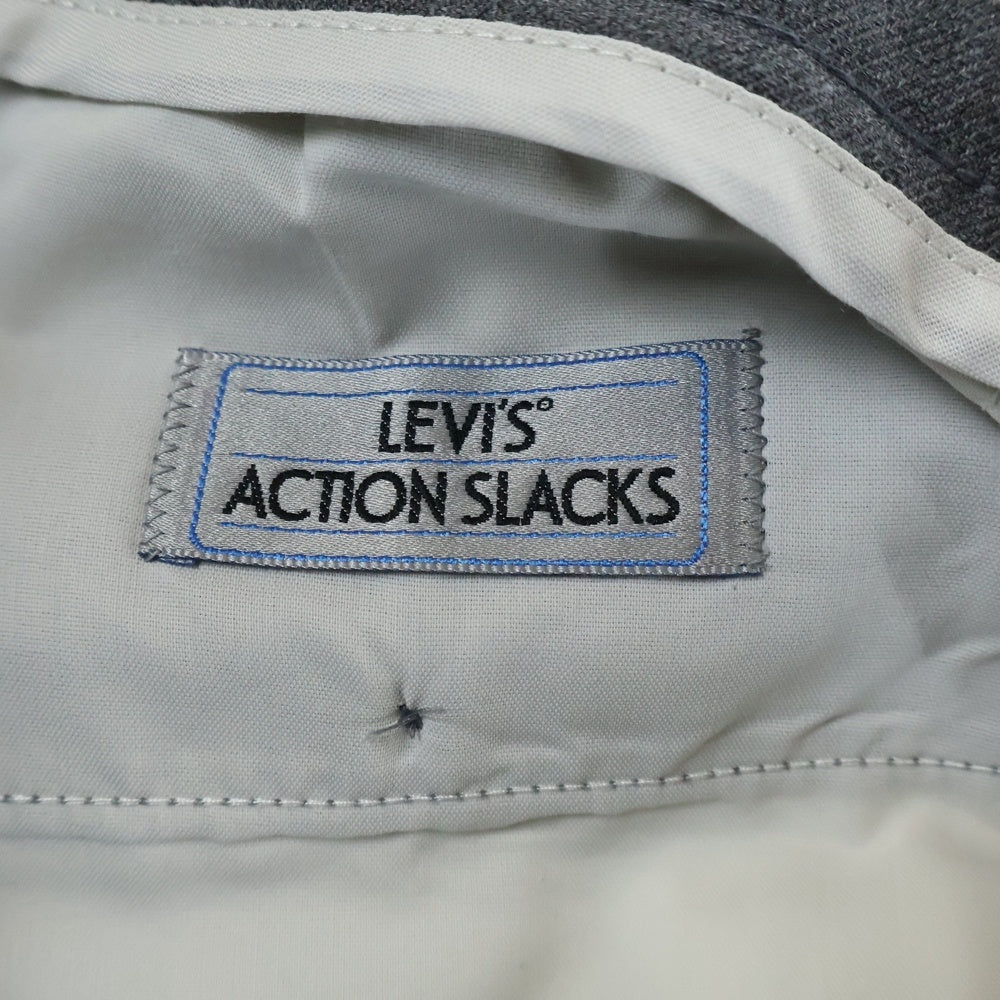Levi's(リーバイス) 80-90s ACTION SLACKS USA製 TALONジップ センタープレス アクション スラックスパンツ グレー 47633-8657