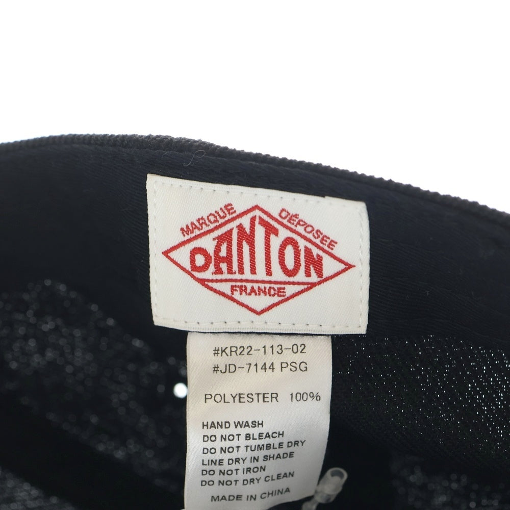 DANTON(ダントン) ロゴワッペン 6パネル キャップ 帽子 ブラック KR22-113-02