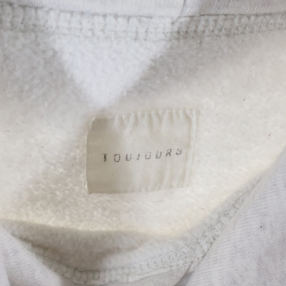 TOUJOURS(トゥジュー) コットン プルオーバーフーディー パーカー スウェット グレー