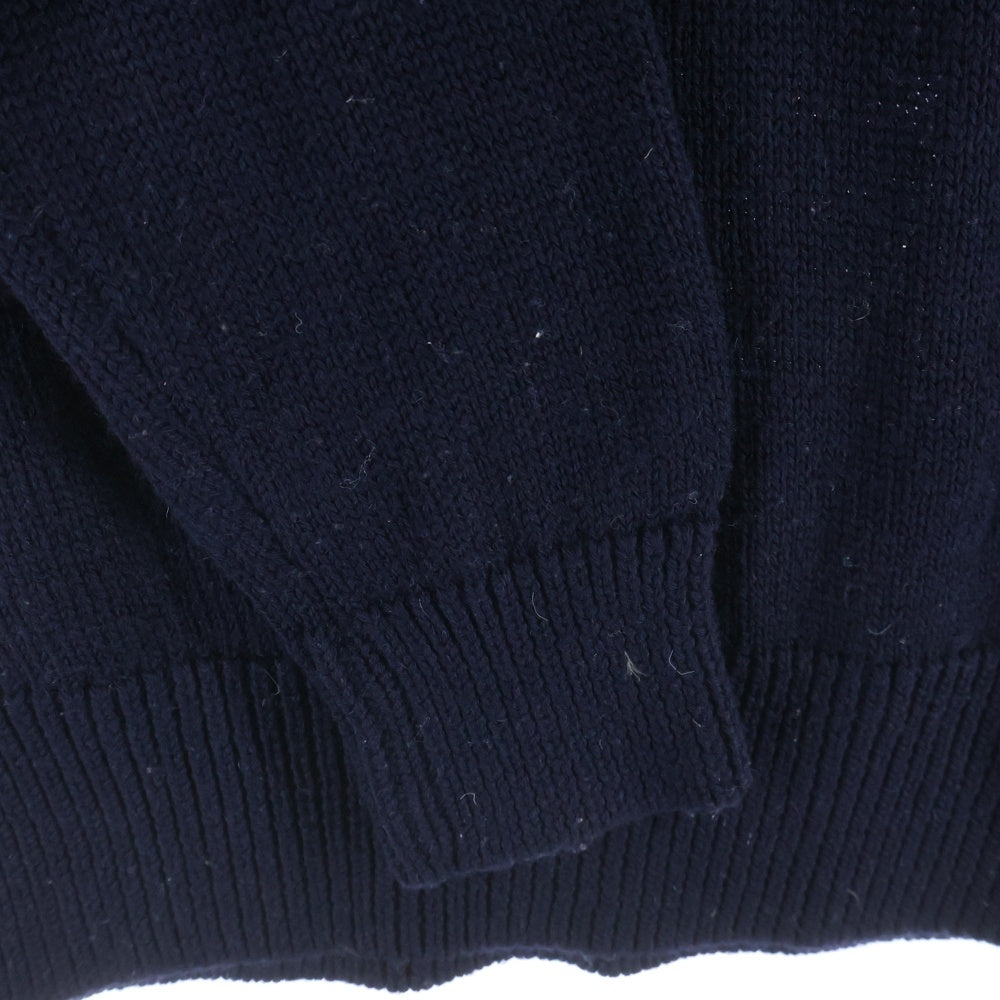 NO BRAND(ノーブランド) Merz b.Schwanen メルツベーシュバーネン GOOD BASICS グッドベーシック ウール クルーネックニット セーター ネイビー