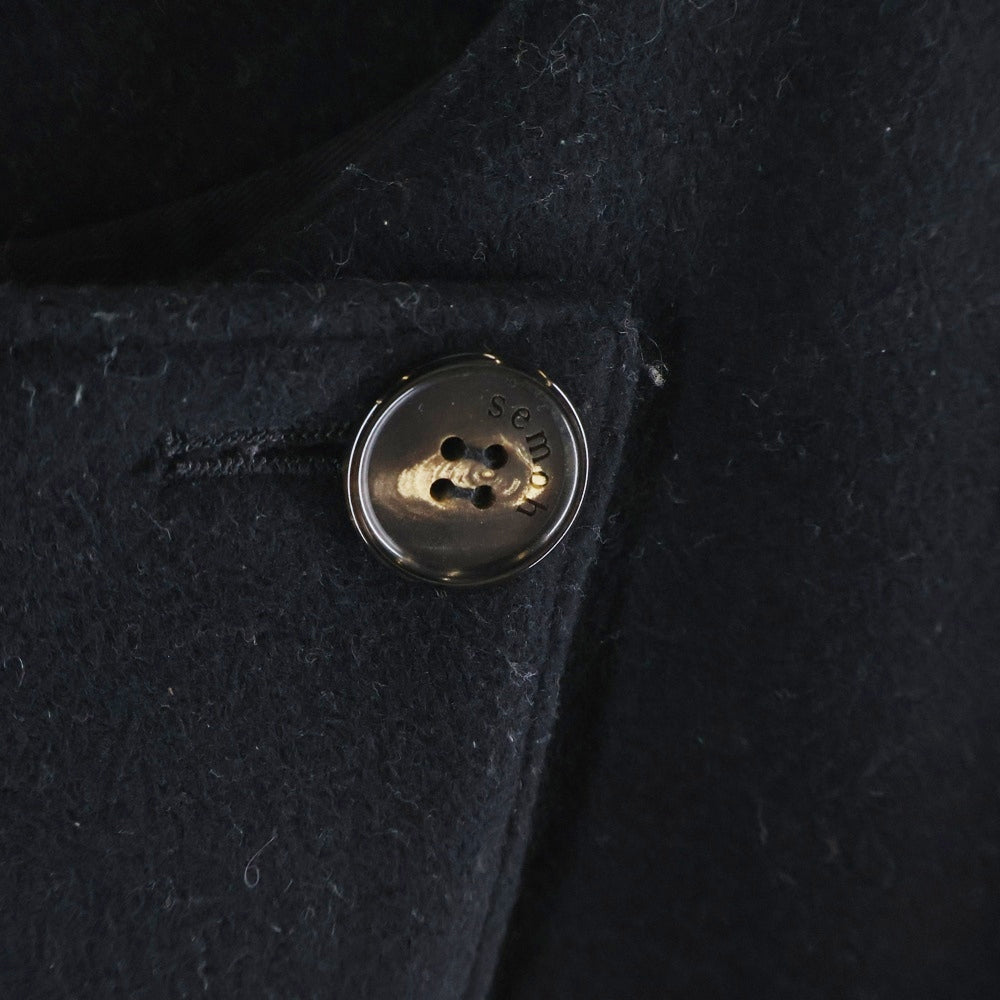 NO BRAND(ノーブランド) SEMOH セモー ノーカラートレンチコート レディース ブラック