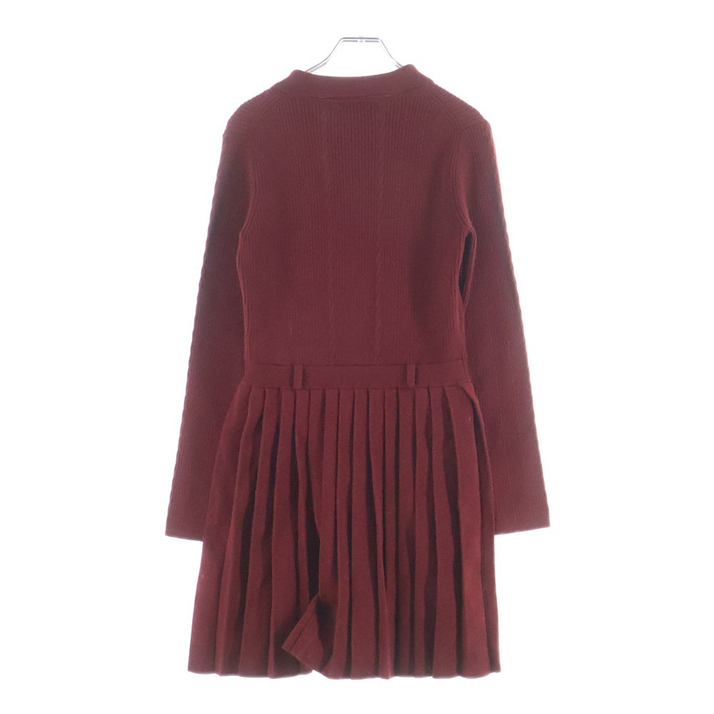Her lip to(ハーリップトゥ) MARGOT PLEATED KNIT MINI DRESS マーゴット プリーツ ニットミニドレス レッド レディース 1254205152