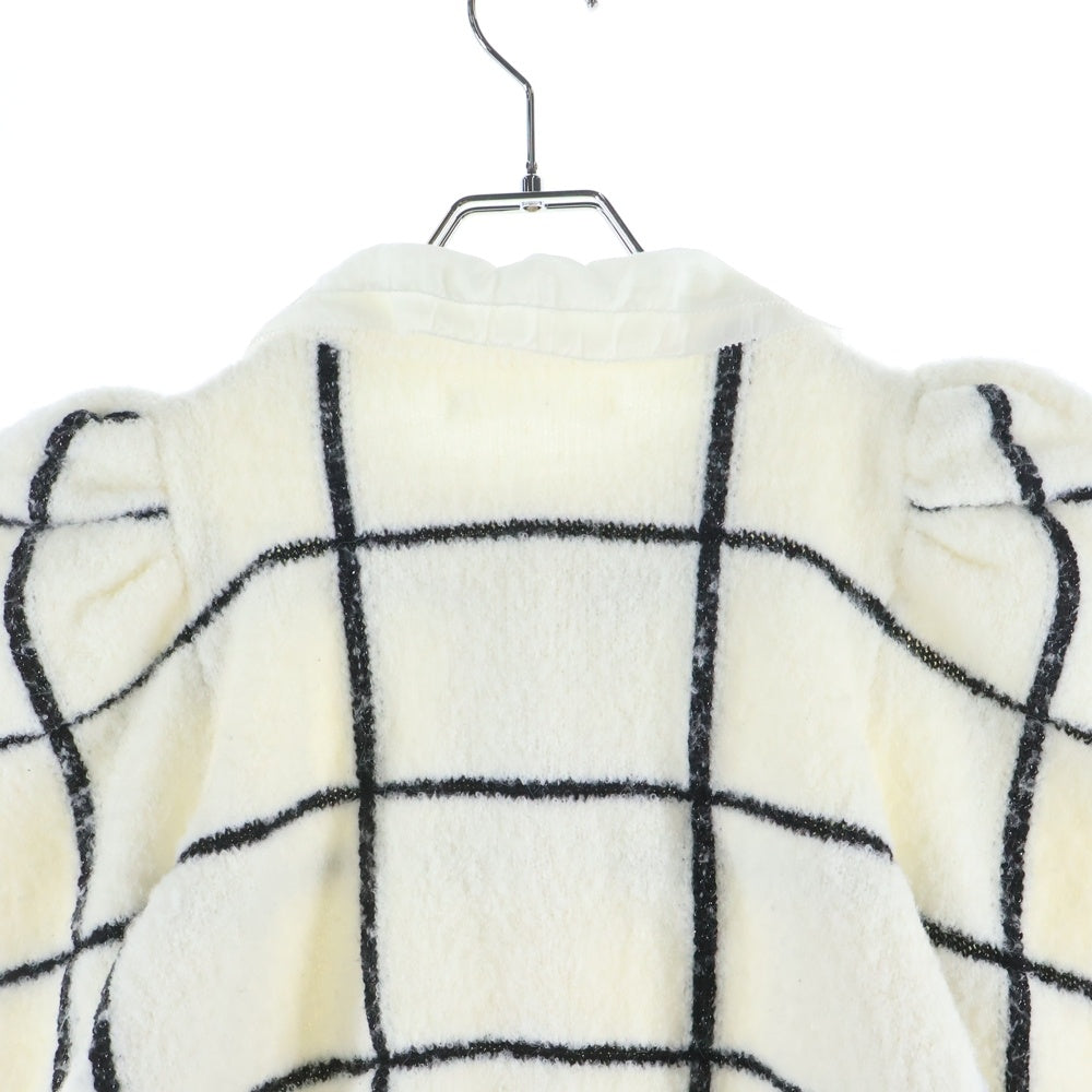 NO BRAND(ノーブランド) Her lip to ハーリップトゥ CRILLON BOUCLE CARDIGAN クリヨン ブークレ アクリルニットカーディガン ホワイト/ブラック レディース 1224202135