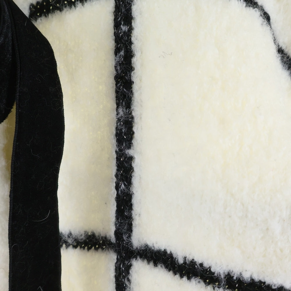 NO BRAND(ノーブランド) Her lip to ハーリップトゥ CRILLON BOUCLE CARDIGAN クリヨン ブークレ アクリルニットカーディガン ホワイト/ブラック レディース 1224202135