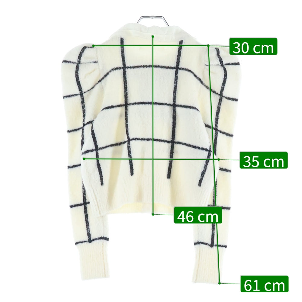 NO BRAND(ノーブランド) Her lip to ハーリップトゥ CRILLON BOUCLE CARDIGAN クリヨン ブークレ アクリルニットカーディガン ホワイト/ブラック レディース 1224202135