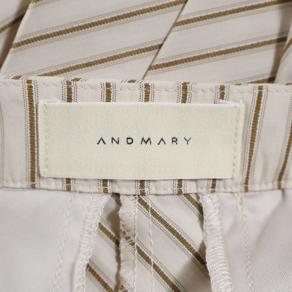 NO BRAND(ノーブランド) ANDMARY アンドマリー JAD PLEATS SET UP ジャド プリーツ セットアップ 3ピース ホワイト/ベージュ AM1410 レディース
