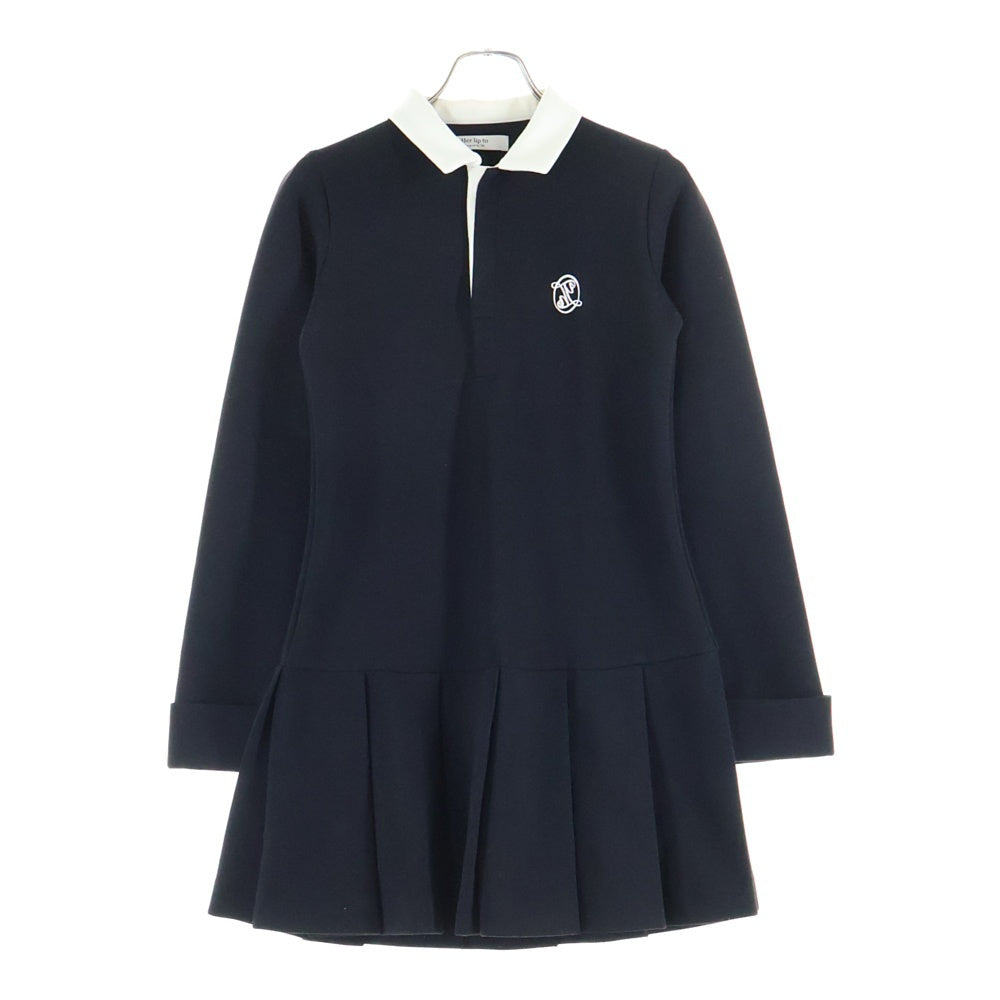 Her lip to(ハーリップトゥ) POLO PLEATED MINI DRESS ポロ プリーツド ミニドレス ブラック/ホワイト レディース 1244105126