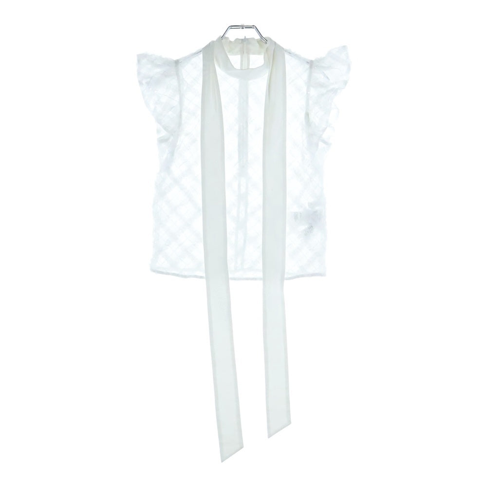 Lily Brown(リリーブラウン) ボウタイビジューブラウス 半袖シャツ ホワイト レディース LWFB242804