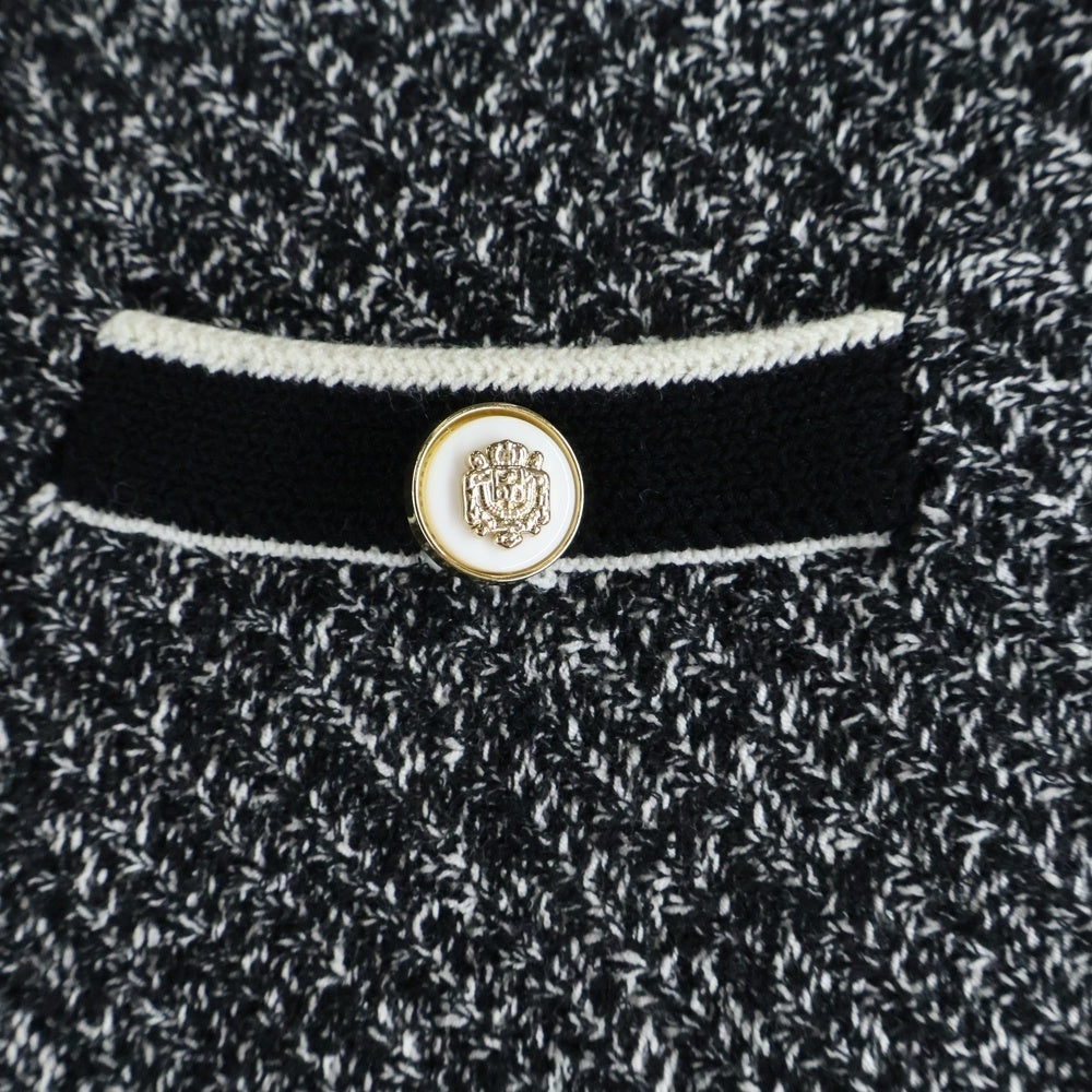 NO BRAND(ノーブランド) Her lip to ハーリップトゥ SAN ROCCO TWEED KNIT DRESS サン ロッコ ツイード ニットドレス ブラック/ホワイト レディース 1251305129