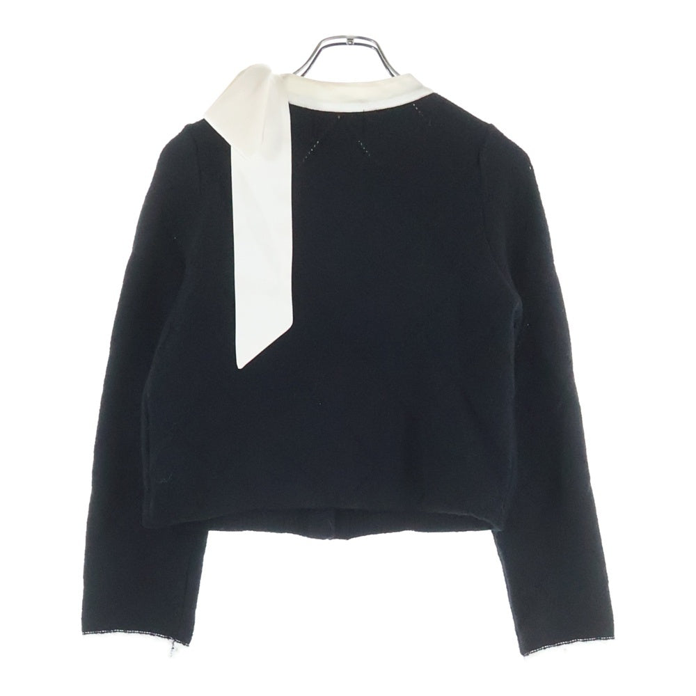 Rirandture(リランドチュール) ×MARIEBELLE RIBBON KNIT JACKET マリベル リボン アクリルニットジャケット ブラック レディース 85356400