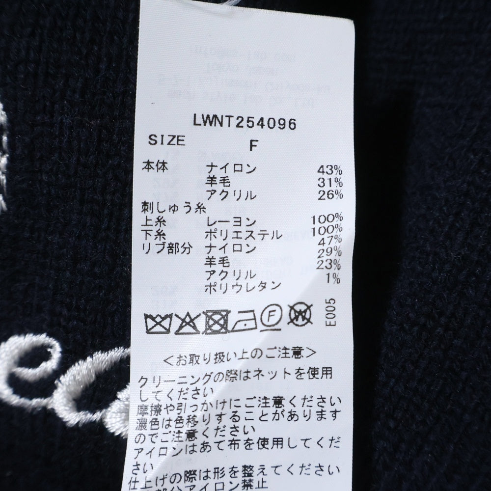 Lily Brown(リリーブラウン) LILY BEAR リリーベア エンブロイダリーニットトップス セーター ネイビー レディース LWNT254096