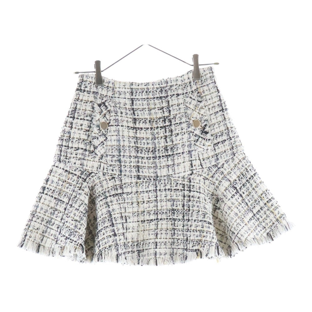 Lily Brown(リリーブラウン) フリンジツイード ミニスカート ホワイト レディース LWFS244181