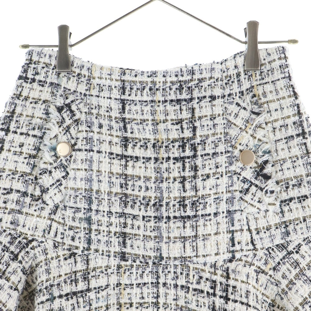 Lily Brown(リリーブラウン) フリンジツイード ミニスカート ホワイト レディース LWFS244181