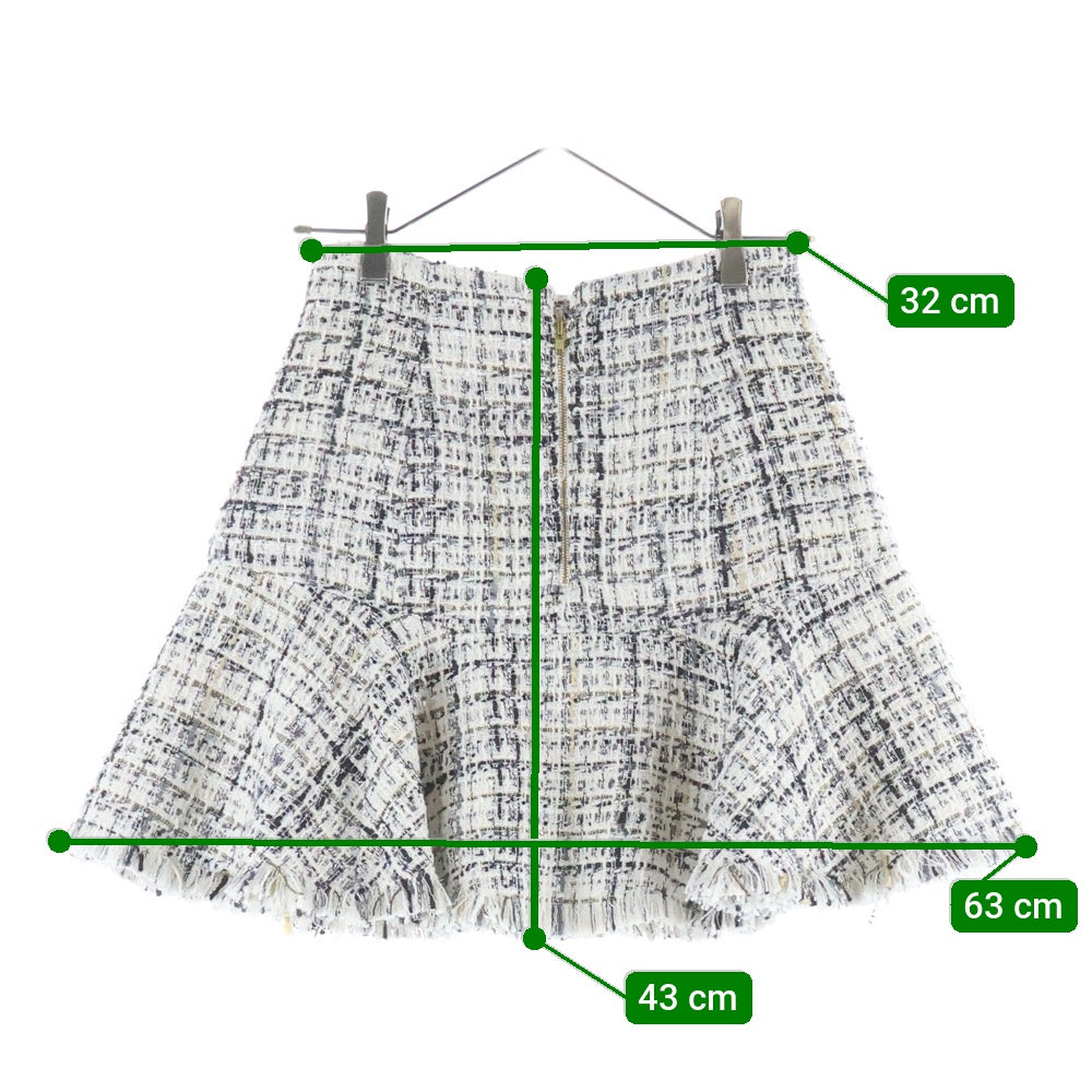 Lily Brown(リリーブラウン) フリンジツイード ミニスカート ホワイト レディース LWFS244181