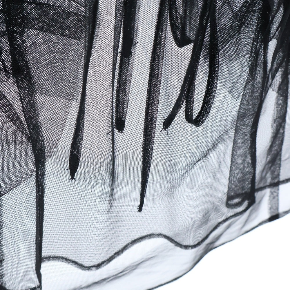 snidel(スナイデル) ボリュームチュールフリル ブラウス ノースリーブシャツ ブラック レディース SWFB241139