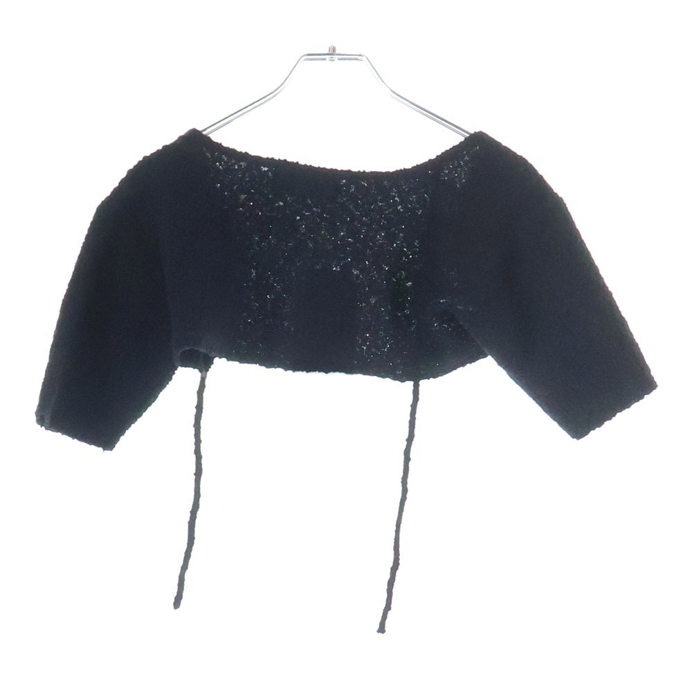 NO BRAND(ノーブランド) ANDMARY アンドマリー BICOLOR RIBBON TOPS バイカラー リボン 2ピース ニットトップス グレー/ブラック レディース AM1425