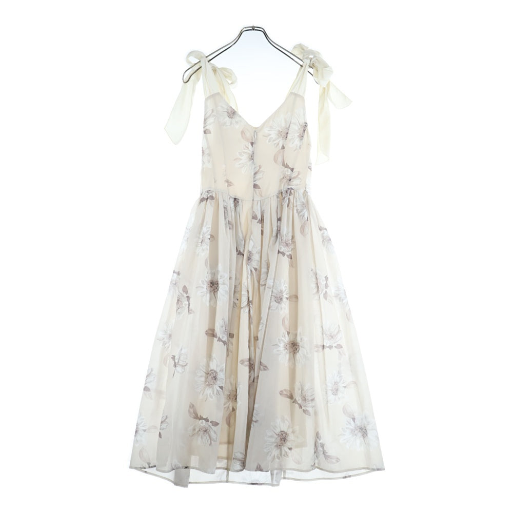 Her lip to(ハーリップトゥ) SUNFLOWER-PRINTED MIDI DRESS サンフラワープリンテッド ミディ キャミドレス ベージュ レディース 1242305040