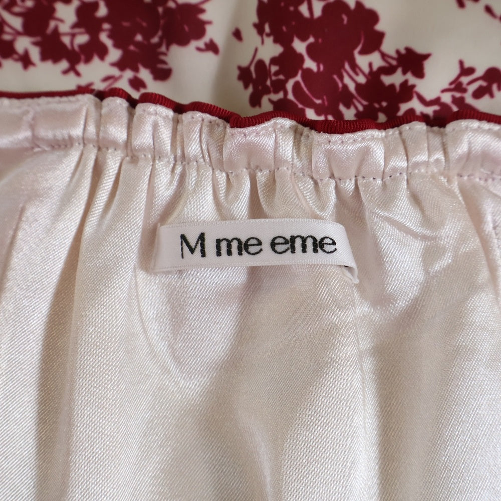 NO BRAND(ノーブランド) M me eme エムミーエメ FLOWER PRINT CAMI ONEPIECE フラワープリント キャミワンピース レッド/ホワイト レディース 10542