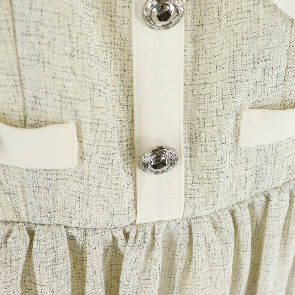 Her lip to(ハーリップトゥ) VERONA TWEED LONG DRESS ヴェローナ ツイード キャミロングドレス アイボリー レディース 1252305199