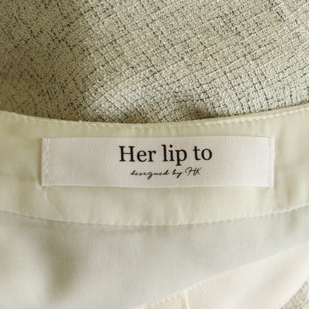 Her lip to(ハーリップトゥ) VERONA TWEED LONG DRESS ヴェローナ ツイード キャミロングドレス アイボリー レディース 1252305199