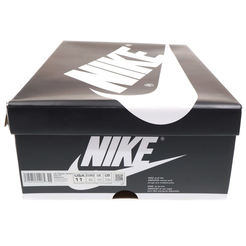 NIKE(ナイキ) AIR JORDAN 1 RETRO HIGH OG エアジョーダン1 レトロ OG ハイカットスニーカーブラック/ホワイト US11/29cm DZ5485-010
